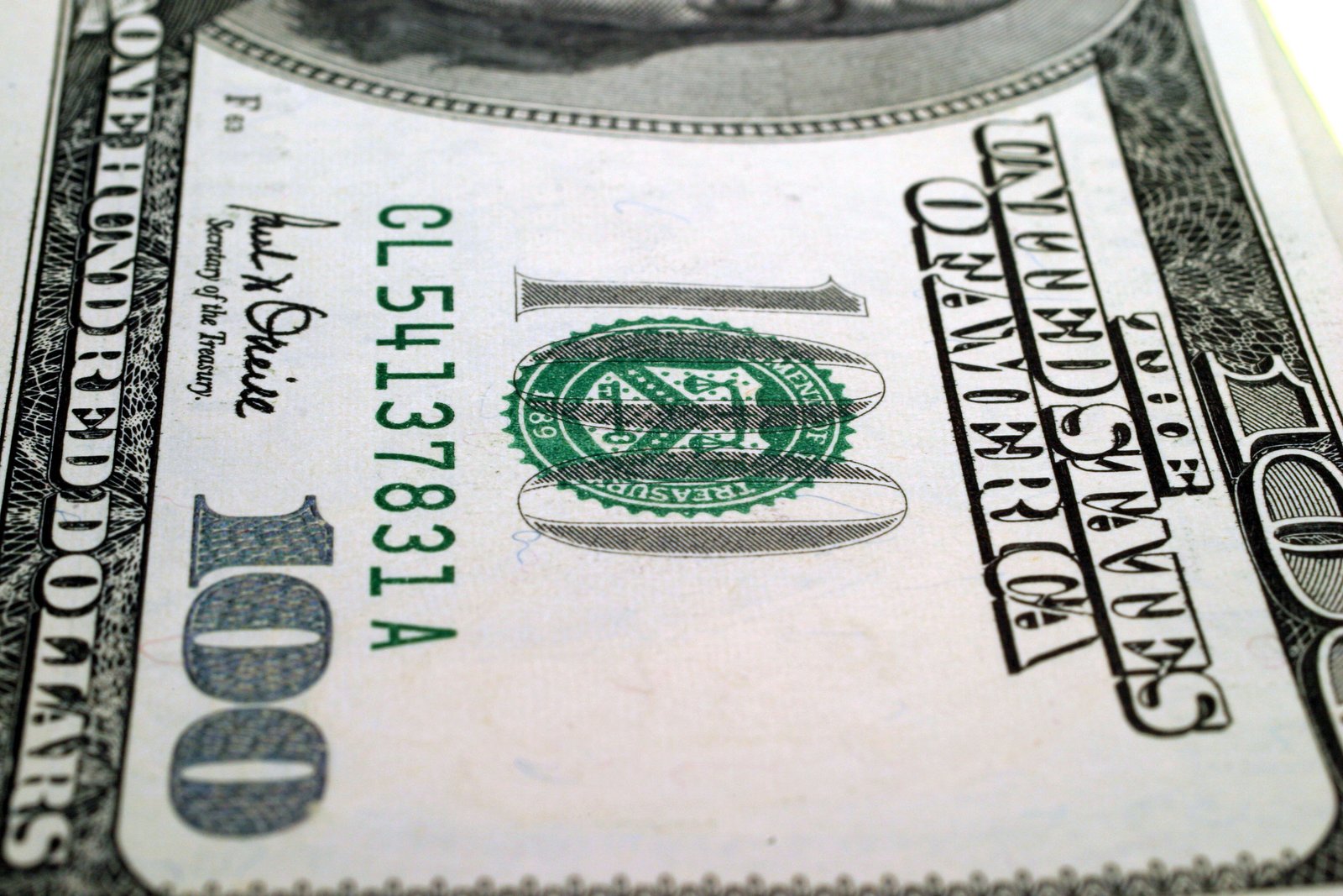 Billete de cien dólares estadounidenses