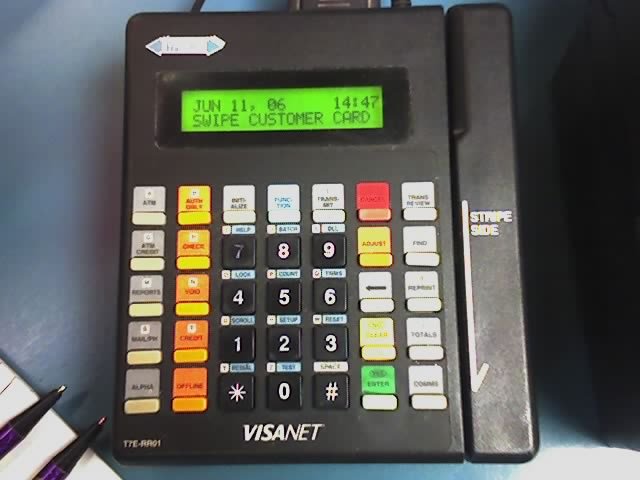 Terminal de pago con tarjeta de crédito