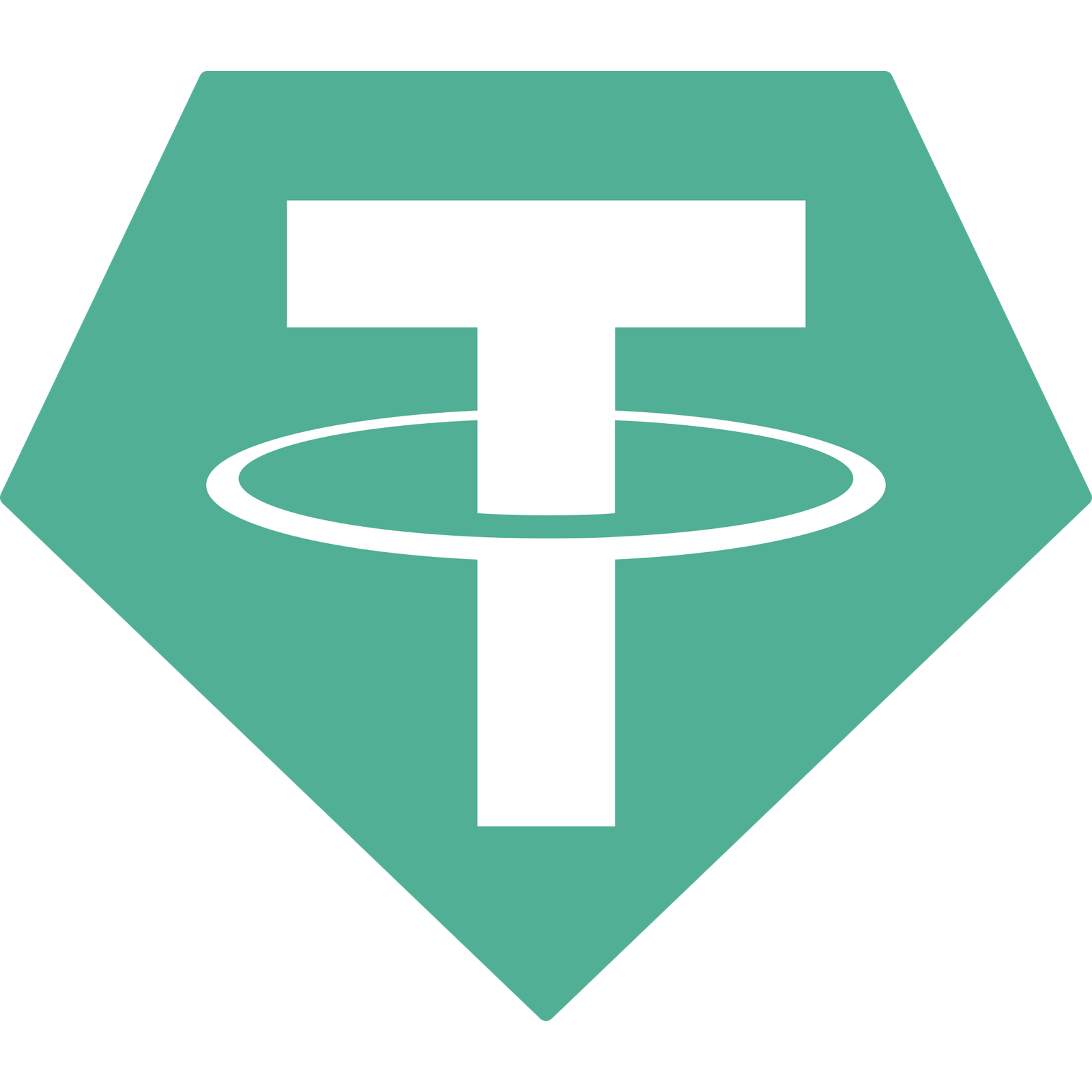 Logotipo de la criptomoneda estable Tether (USDT)