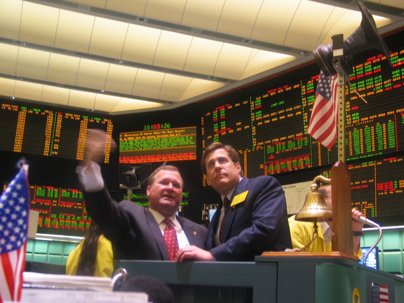Piso de operaciones de la Bolsa Mercantil de Nueva York (NYMEX), donde se negocian contratos de futuros
